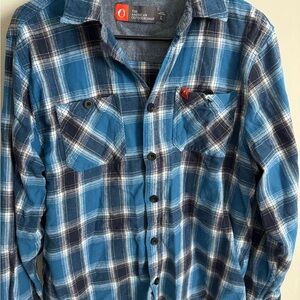 The American Outdoorsman Blue Plaid Casual Shirt
